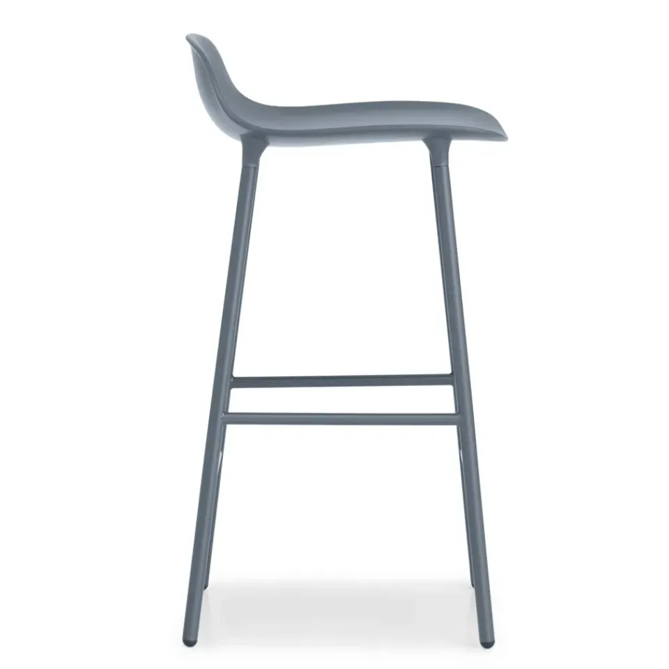 Normann Copenhagen Form barstool metal legs, Blue