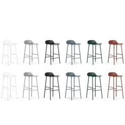 Normann Copenhagen Form barstool metal legs, Blue
