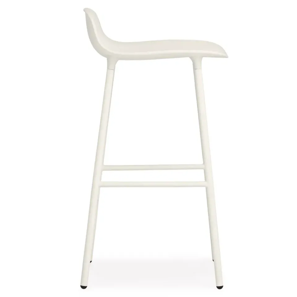 Clearance Normann Copenhagen Form barstool metal legs, White