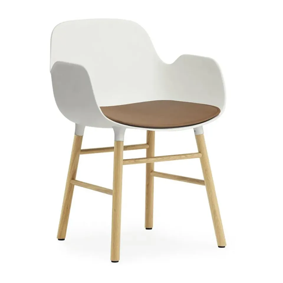 Clearance Normann Copenhagen Form seat cushion in ultra leather, Brandy 41574 Brown
