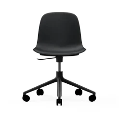 Office Chairs^Normann Copenhagen Form swivel chair, 5W office chair, , aluminium, wheels Black