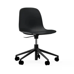 Office Chairs^Normann Copenhagen Form swivel chair, 5W office chair, , aluminium, wheels Black