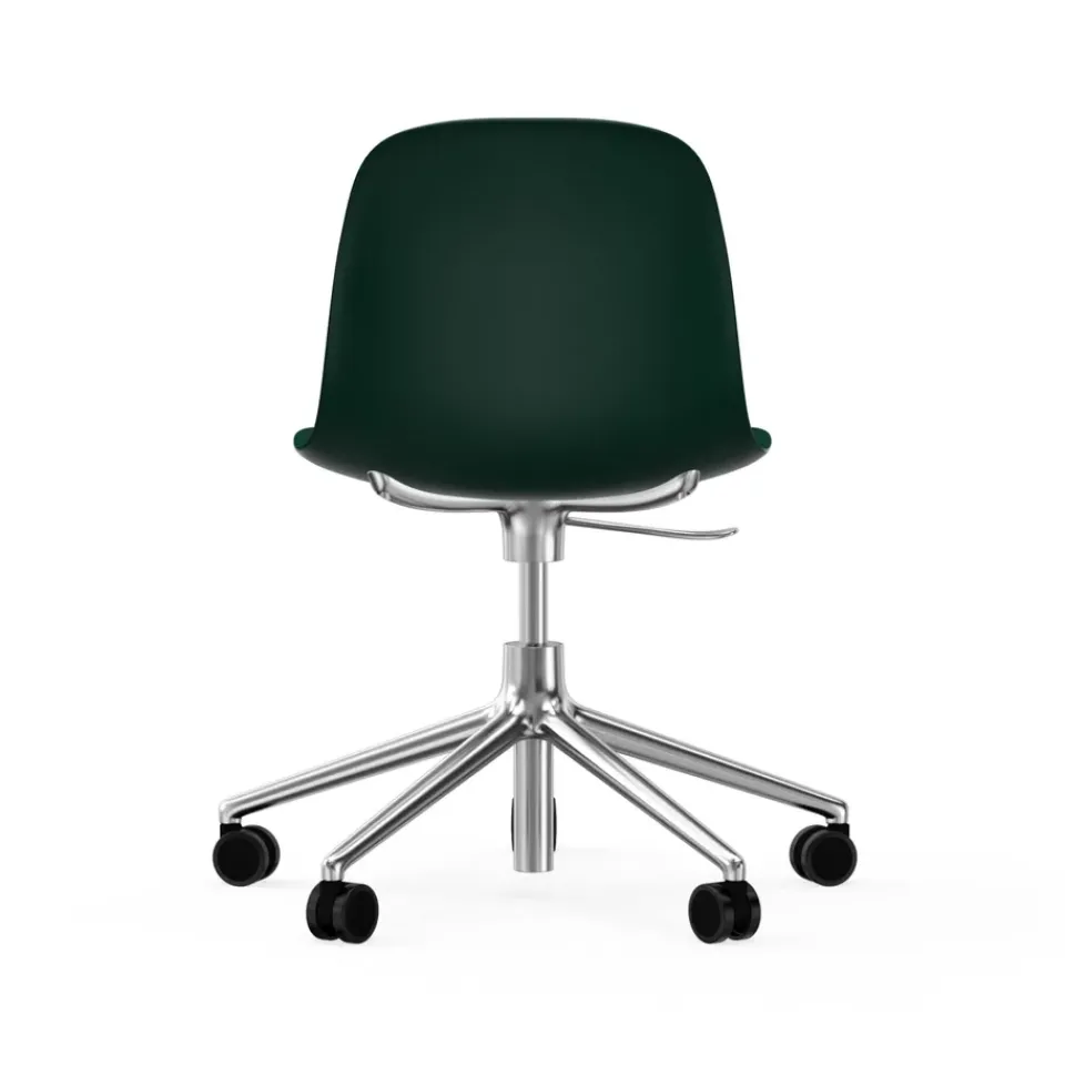 Office Chairs^Normann Copenhagen Form swivel chair, 5W office chair, , aluminium, wheels Green