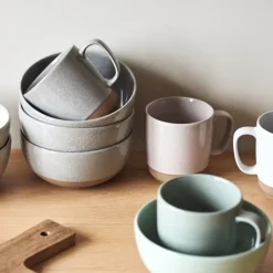 Coffee Cups^Scandi Living Fossil mug 35 cl, White