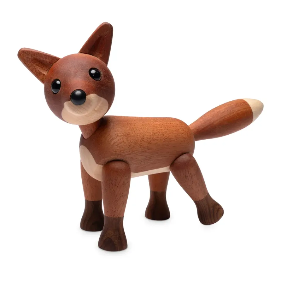 Spring Copenhagen Foxy fox decoration 12 cm, Mahogany Brown