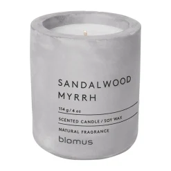 Blomus Fraga scented candles 24 hours, Micro chip-Sandalwood & Myrrh Grey