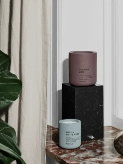 Scented Candles & Diffusers^Blomus Fraga scented candles 24 hours, Rose & White Musk-Flintstone Blue