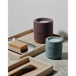 Scented Candles & Diffusers^Blomus Fraga scented candles 24 hours, Rose & White Musk-Flintstone Blue