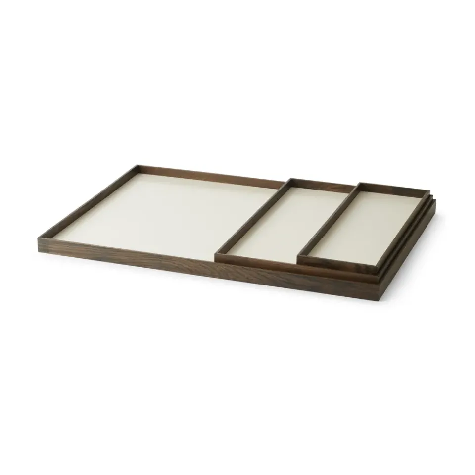 Trays^Gejst Frame tray medium 23x34 cm, Smoked oak-beige BrownBeige