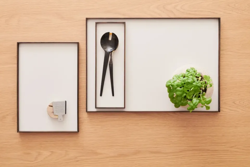 Trays^Gejst Frame tray medium 23x34 cm, Smoked oak-beige BrownBeige