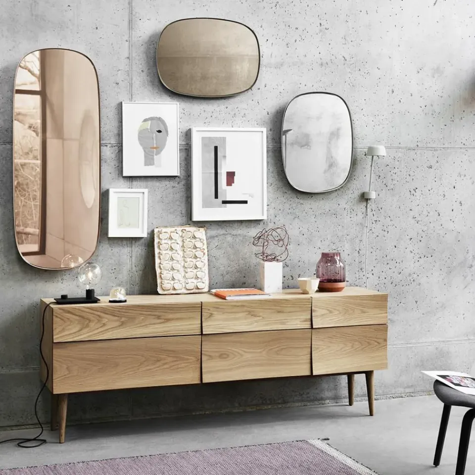Best Muuto Framed mirror, , 59x44 cm Grey