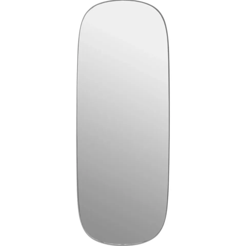 Muuto Framed mirror large, -clear, 118x44,5 cm Grey
