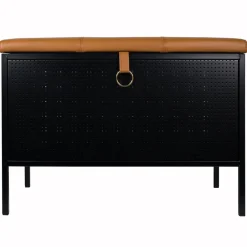 Clearance Maze Frank storage bench, -Cognac Black