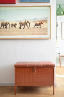 Outlet Maze Frank storage bench, Cinnamon-vintage cognac Brown