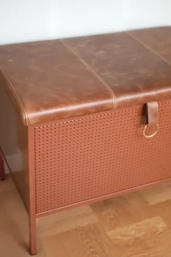Outlet Maze Frank storage bench, Cinnamon-vintage cognac Brown