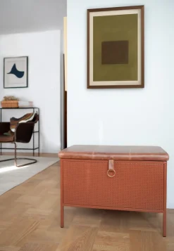 Outlet Maze Frank storage bench, Cinnamon-vintage cognac Brown