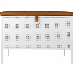 Clearance Maze Frank storage bench, -Cognac White