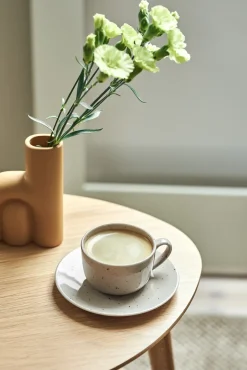 Coffee Cups^Scandi Living Freckle cup with saucer 26 cl, Beige