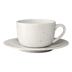 Coffee Cups^Scandi Living Freckle cup with saucer 26 cl, White