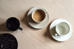 Scandi Living Freckle cup with saucer 26 cl, Black