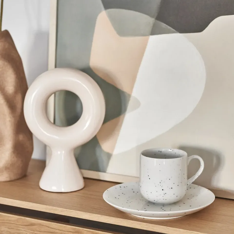 Outlet Scandi Living Freckle mug 38 cl, White