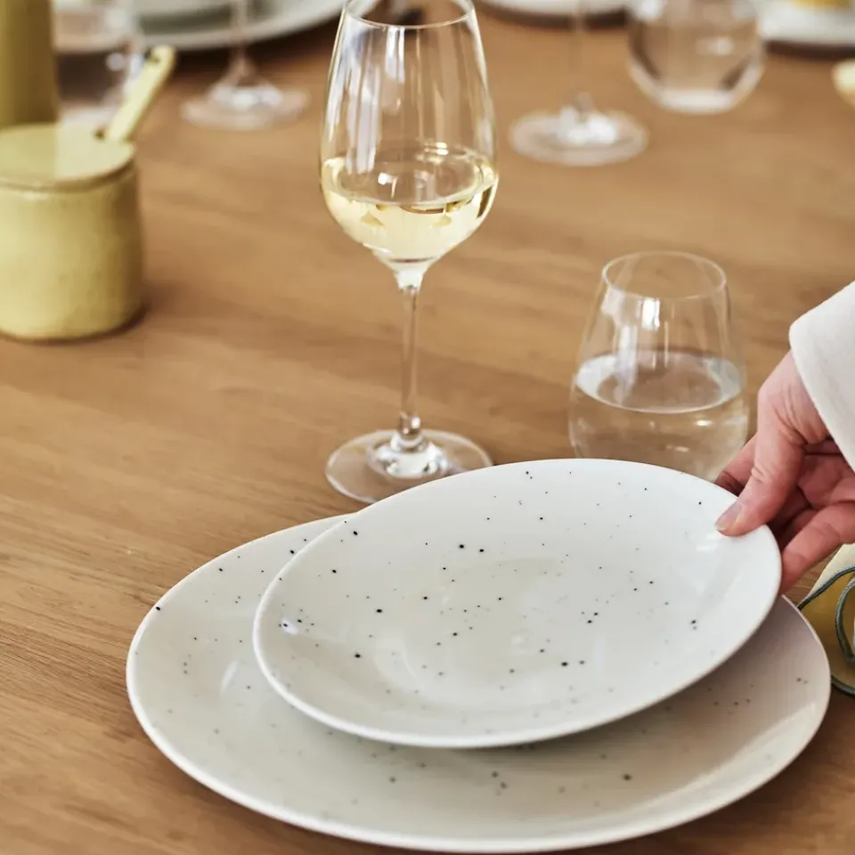Best Scandi Living Freckle plate Ø26 cm, White
