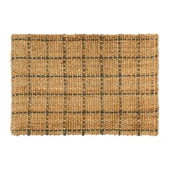 Sale Dixie Freja doormat checked 60x90 cm, Natural-dark Grey BrownGrey