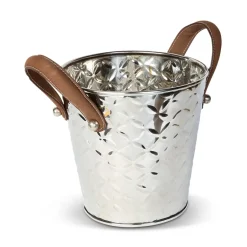 Wine & Champagne Coolers^Culinary Concepts French Fleur wine cooler with leather handle, Stainless steel Silver-coloured