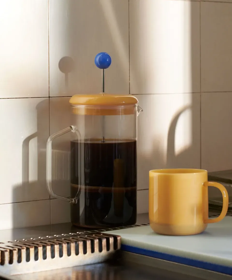 Coffee Presses & Makers^HAY French Press Brewer coffee press 1 liter, Clear Transparent
