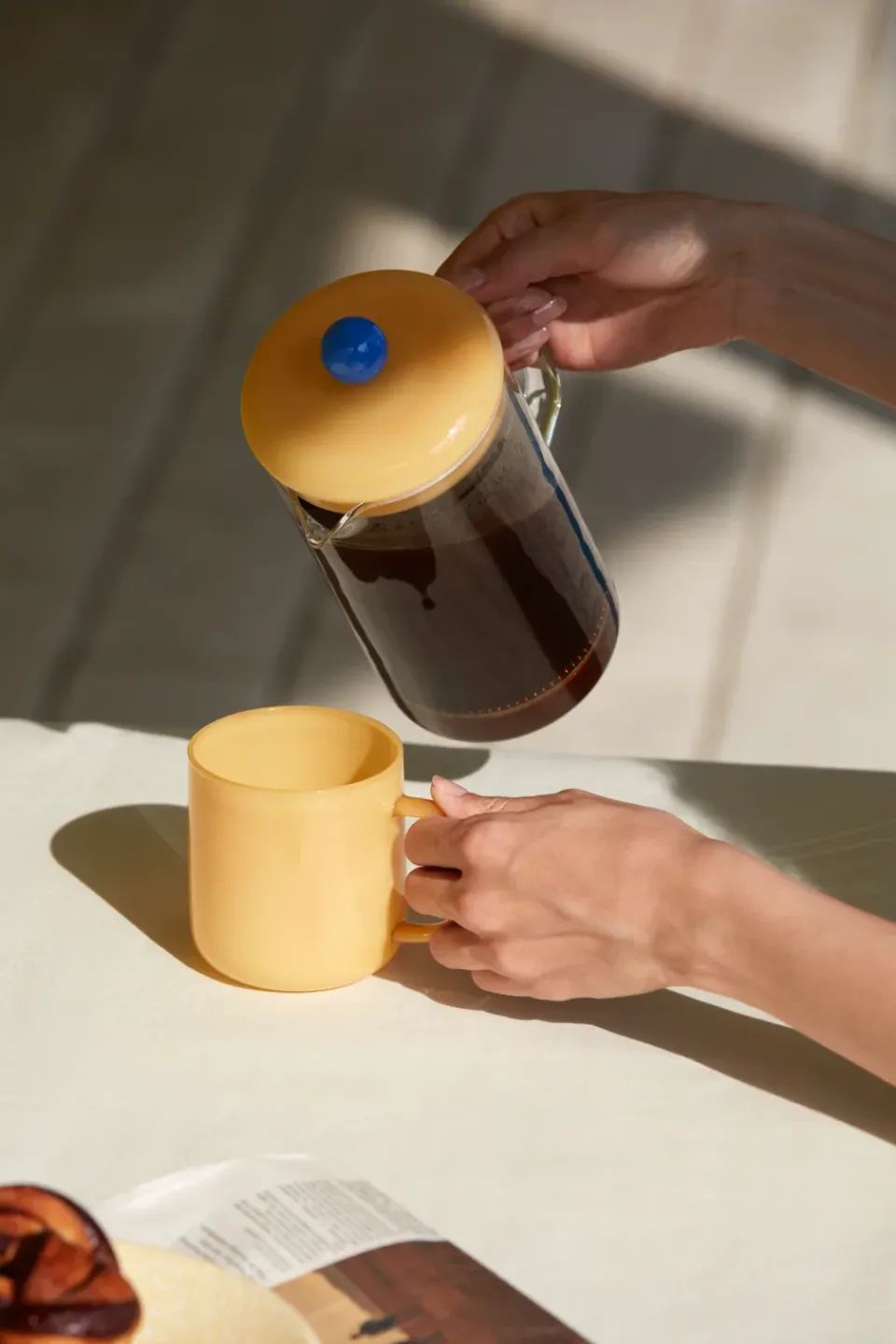 Coffee Presses & Makers^HAY French Press Brewer coffee press 1 liter, Clear Transparent