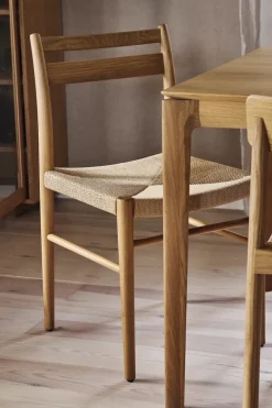 Clearance 1898 Fridhem dining chair, Papercord-laquered oak Beige