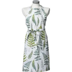 Outlet Klippan Yllefabrik Fräken apron, white GreenWhite