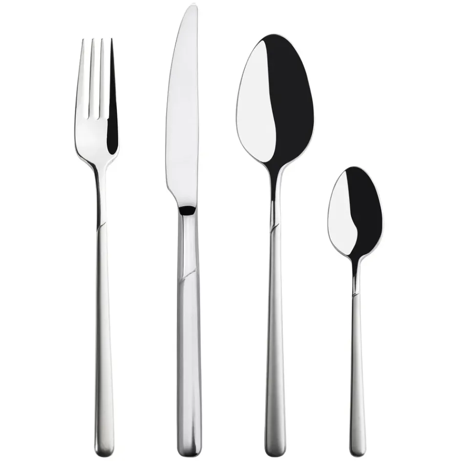 Online Scandi Living Frost cutlery 24 pieces, Stainless steel Silver-coloured