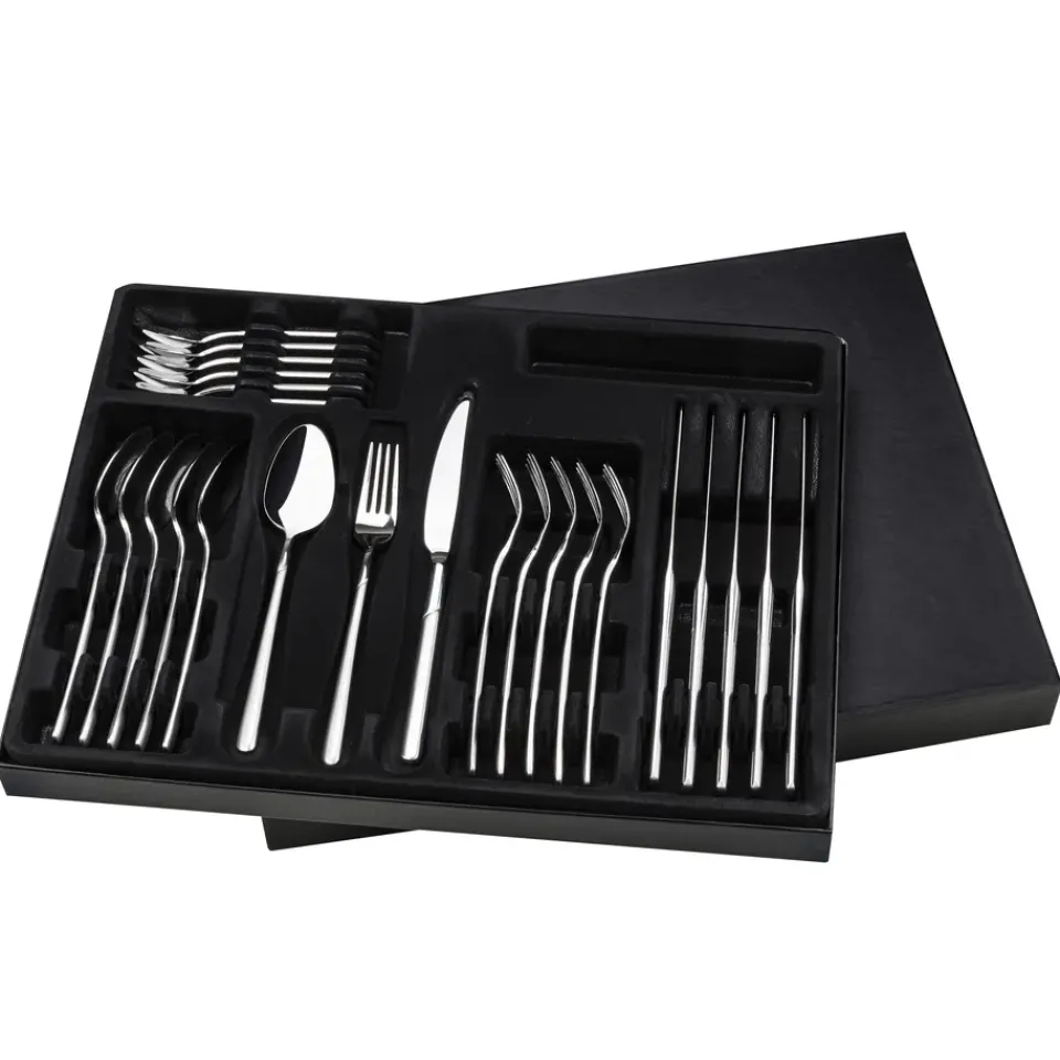 Online Scandi Living Frost cutlery 24 pieces, Stainless steel Silver-coloured