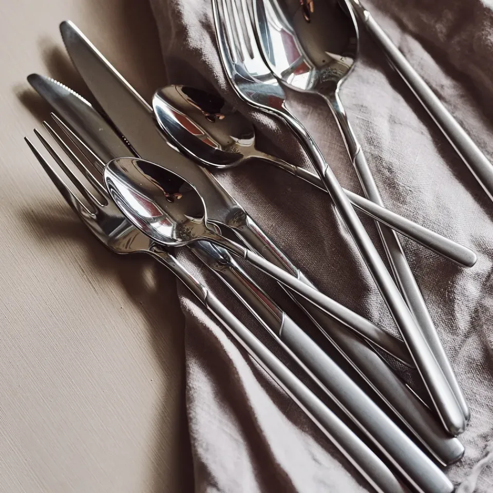 Online Scandi Living Frost cutlery 24 pieces, Stainless steel Silver-coloured