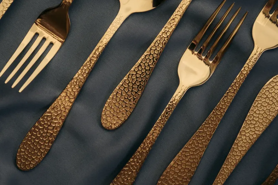 Cutlery Sets^Vargen & Thor Frost dessert/starter cutlery 8 pieces, Nimbus Gold-coloured