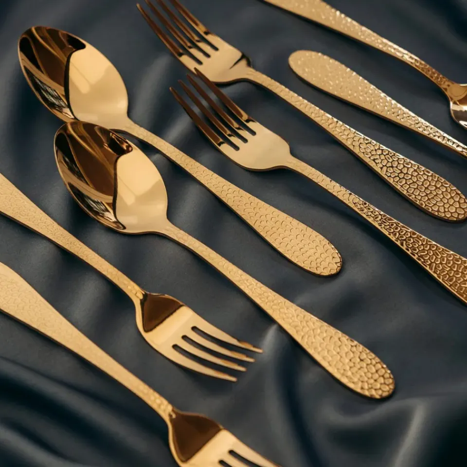 Cutlery Sets^Vargen & Thor Frost dessert/starter cutlery 8 pieces, Nimbus Gold-coloured