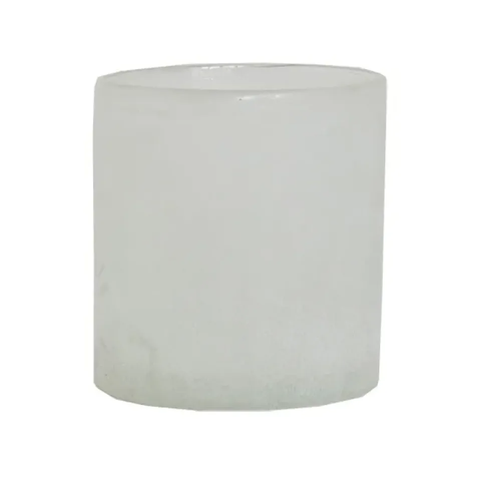 Tea Light Holders, Lanterns & Candle Dishes^Tell Me More Frost lantern M, White
