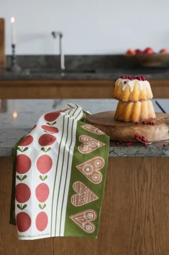 Kitchen Tea Towels^Almedahls Fruit and cake kitchen towel 47x70 cm, Red-green RedGreen