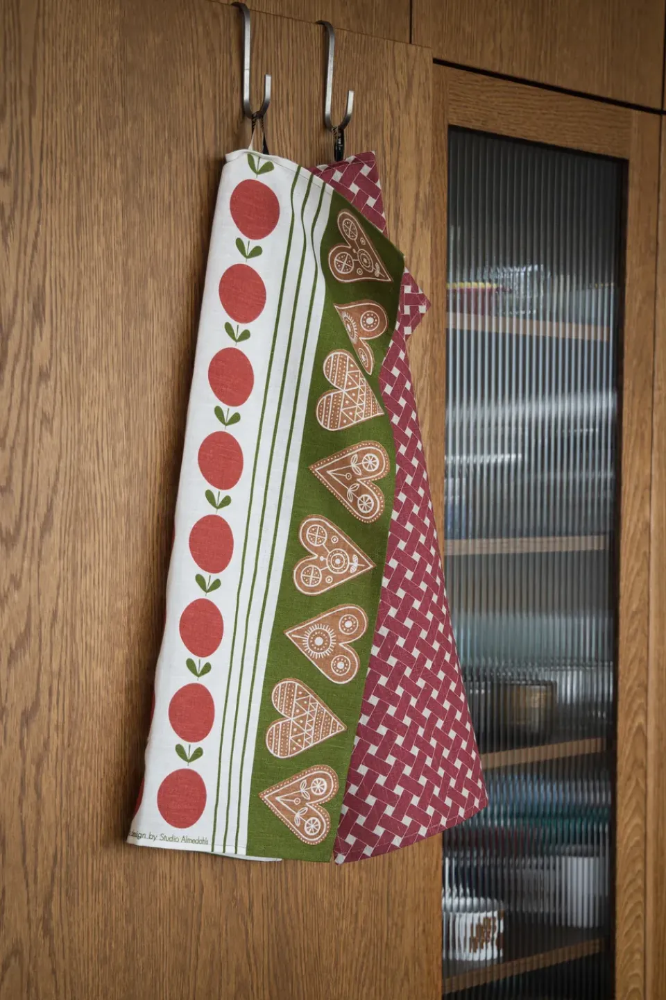 Kitchen Tea Towels^Almedahls Fruit and cake kitchen towel 47x70 cm, Red-green RedGreen