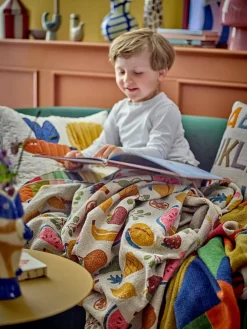 Baby Blankets^Bloomingville Fruitta cotton throw 160x130 cm, Yellow