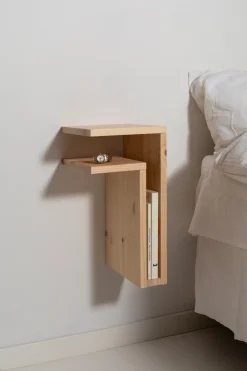 Bedside Tables^Maze F-shelf Play DIY wall shelf, Pine, left Green