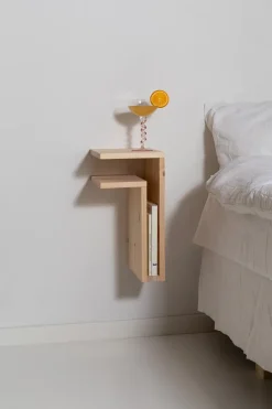 Bedside Tables^Maze F-shelf Play DIY wall shelf, Pine, left Green