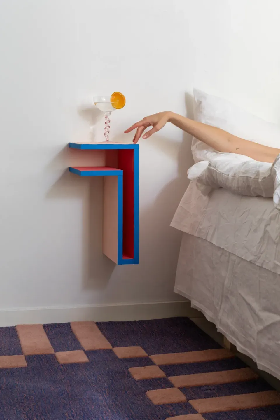Bedside Tables^Maze F-shelf Play DIY wall shelf, Pine, left Green