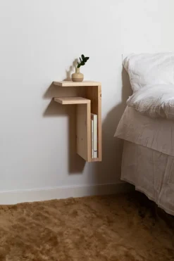 Bedside Tables^Maze F-shelf Play DIY wall shelf, Pine, left Green