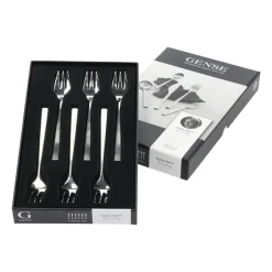 Dessert Cutlery^Gense Fuga cake fork 6-pack, Stainless steel Silver-coloured