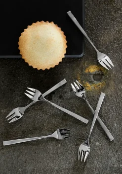 Dessert Cutlery^Gense Fuga cake fork 6-pack, Stainless steel Silver-coloured