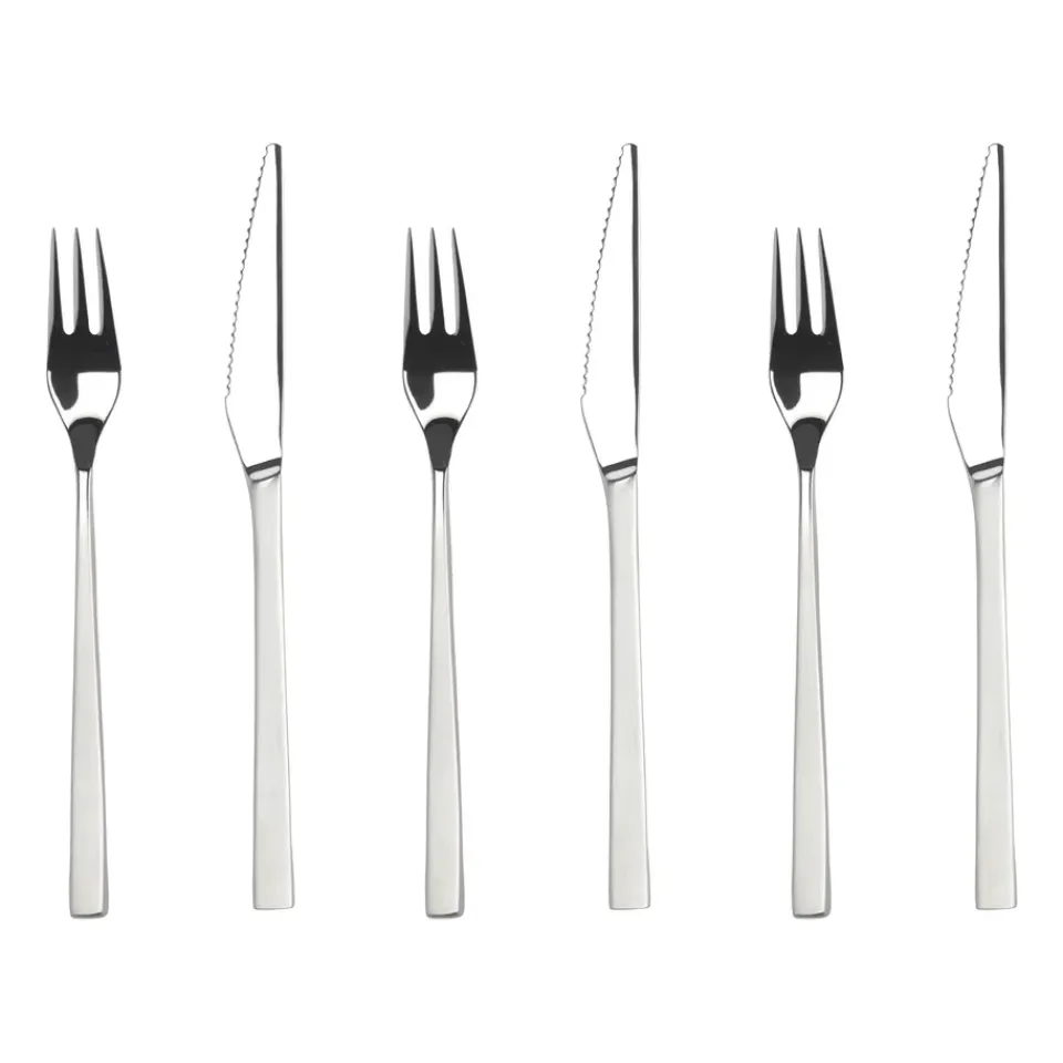 Steak Knives^Gense Fuga grill cutlery 12 pieces, Stainless steel Silver-coloured