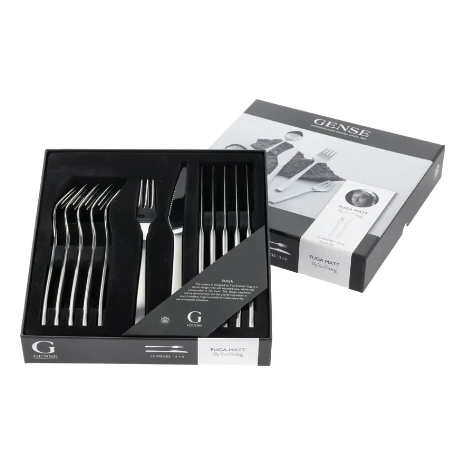 Steak Knives^Gense Fuga grill cutlery 12 pieces, Stainless steel Silver-coloured