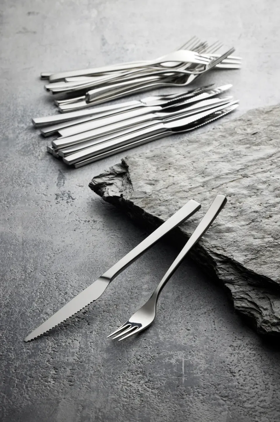 Steak Knives^Gense Fuga grill cutlery 12 pieces, Stainless steel Silver-coloured